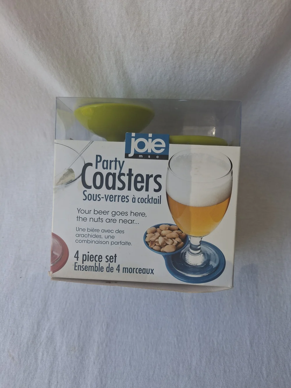 Joie Assorted Colors Party Coasters - 4 Piece Set